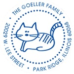 Custom Cat Design Address Stamp CS-50066