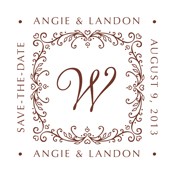Save The Date Stamp with Monogram CS-20000