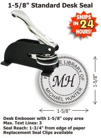 1-5/8in. Desk Seal w/Octagon Monogram Design (Create Online!)