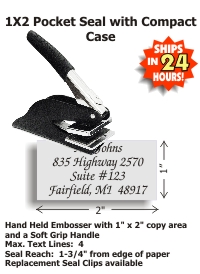 1in.x2in. Standard POCKET Seal (Design Online!)