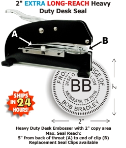 2in. EXTRA Long-Reach Desk Seal (Design Online!)