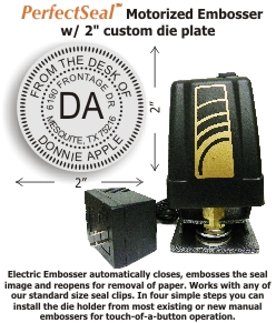 PerfectSeal Motorized Embosser complete with 2" Die Clip (Design Online!)