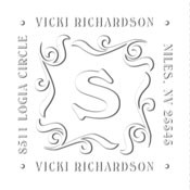 Customizable Monogram Square Address Desk Embosser