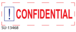CONFIDENTIAL 2 Color Pre-inked Stamp