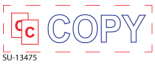 "Copy" 2 Color Pre-inked Stamp