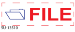 FILE 2 Color Pre-inked Stamp