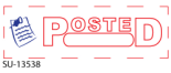 "Posted" 2 Color Pre-inked Stamp