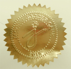 40ea. GLOSSY GOLD Foil Embossing Labels w/ Starburst Edge